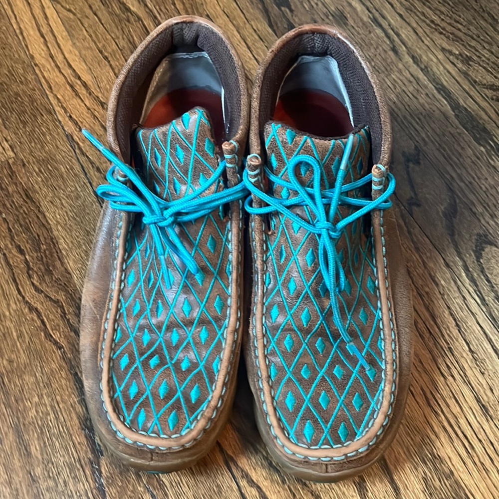 Twisted X Chukka Driving Moccasins - turquoise